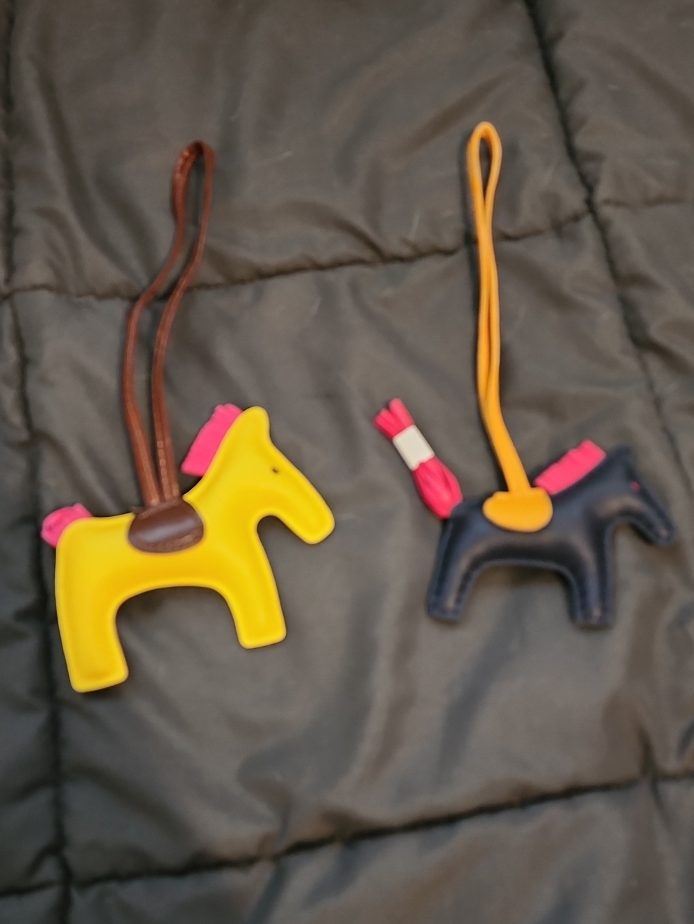 Hermes Paris Equestrian Leather Horse Bag Charms - Set Of 2